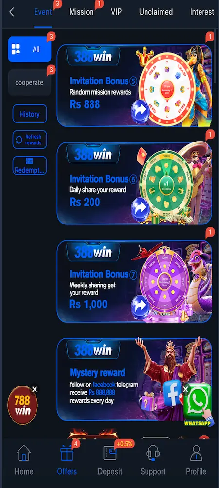388win game offers