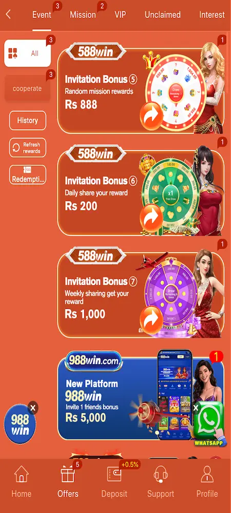 588win game offers