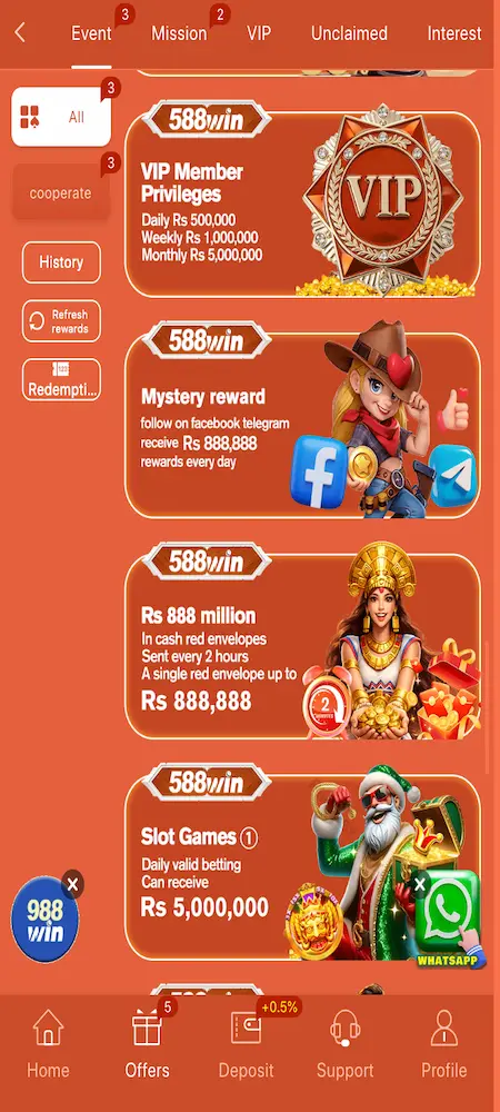 588win game rewards
