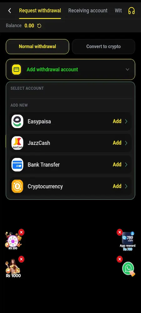666A withdrawal process through EasyPaisa and JazzCash