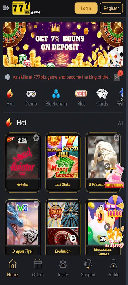 777PKR game home