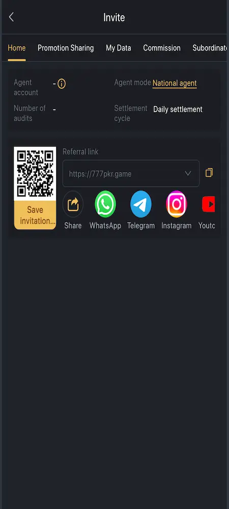 777PKR game invitation