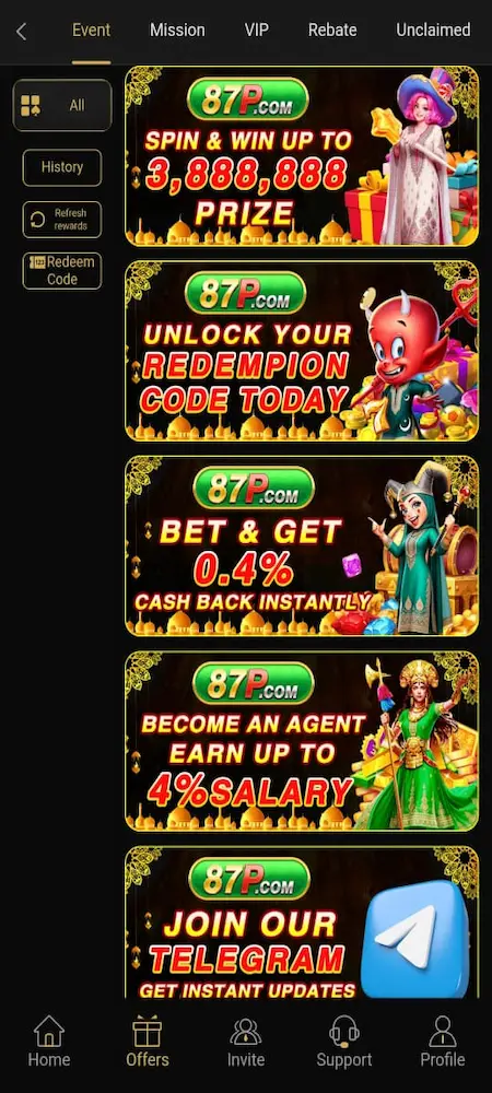 87P Game Earning Options