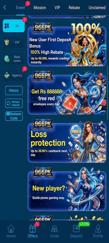 966PK Game Rewards