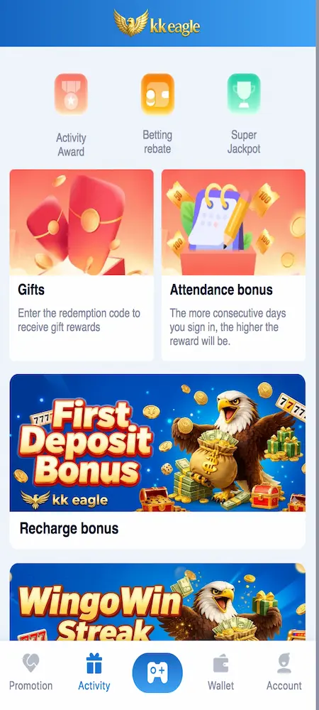 KK Eagle Game bonus