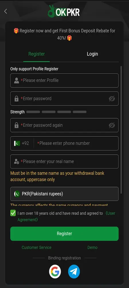 OKPKR Game (2026) Login