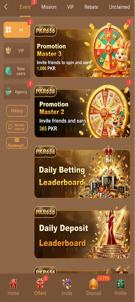 PKR656 Game offers