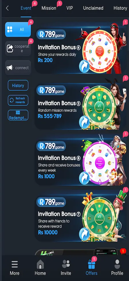 R789 game invitation
