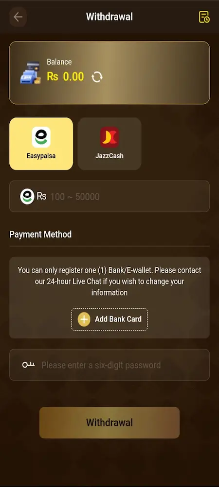 JJRS withdrawal process using JazzCash and EasyPaisa in Pakistan